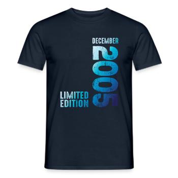 Edition Limitée Décembre 2005 Légendaire depuis - T-shirt homme - marine - Devant - AI Model Male 178 light (178cm)