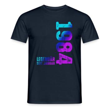 Limited Edition January 1984 Legendär Seit January - Männer T-Shirt - Navy - Vorne - AI Model Male 178 light (178cm)