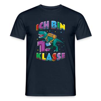 Je suis inscrit en 1ère année de dinosaure - T-shirt homme - marine - Devant - AI Model Male 178 light (178cm)