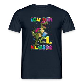 Je suis inscrit en 1ère année de dinosaure - T-shirt homme - marine - Devant - AI Model Male 178 light (178cm)