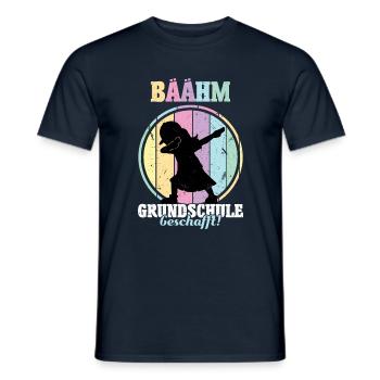 Fin de l’inscription à l’école primaire BÄÄHM - T-shirt homme - marine - Devant - AI Model Male 178 light (178cm)