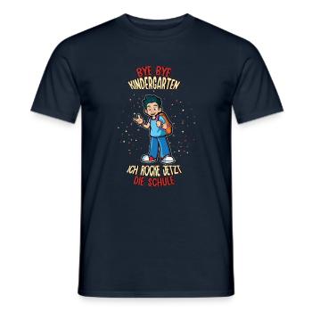 Bye Bye l’inscription à la maternelle Je suis en train de basculer maintenant - T-shirt homme - marine - Devant - AI Model Male 178 light (178cm)