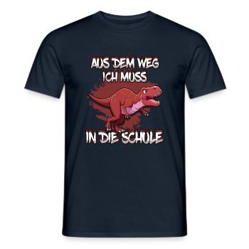 L’inscription à l’école est hors de la route Je dois aller à l’école - T-shirt homme - marine - Devant - AI Model Male 178 light (178cm)