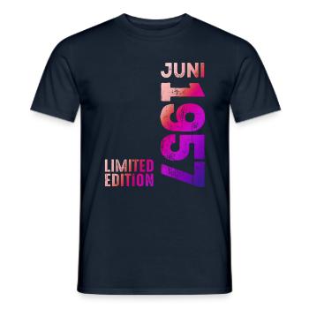 Edition limitée juin 1957 Légendaire depuis juin 1957 - T-shirt homme - marine - Devant - AI Model Male 178 light (178cm)