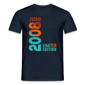 Limited Edition Juni 2008 Legendär Seit Juni 2008 - Männer T-Shirt - Navy - Vorne - AI Model Male 178 light (178cm)