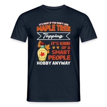 Maple Tapping Maple Tree Maple Leaf Hobby - Men's T-Shirt - navy - Front - AI Model Male 178 light (178cm)