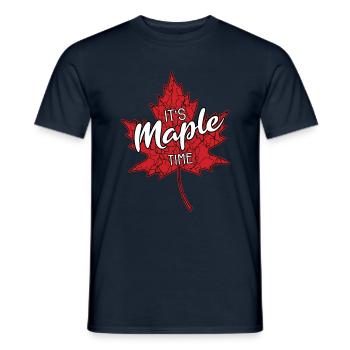 It's Maple Time Maple Leaf Maple Tree Maple Leaf - Men's T-Shirt - navy - Front - AI Model Male 178 light (178cm)