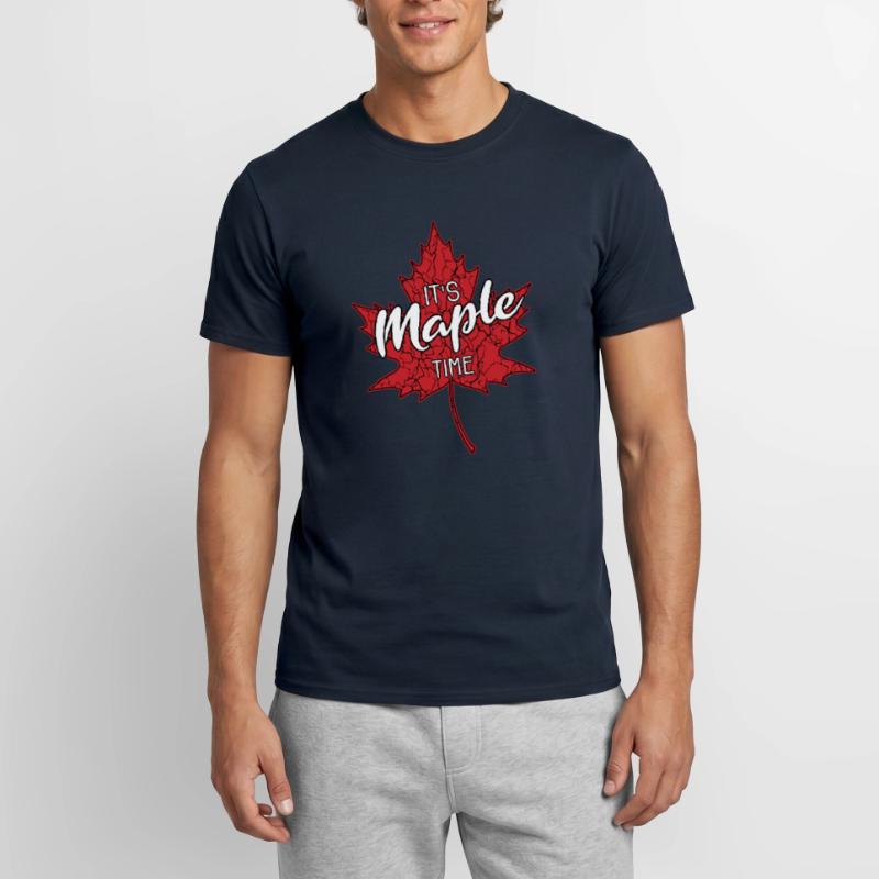 C’est l’heure de l’érable Maple Leaf Maple Tree Maple Leaf Maple Leaf T-shirt homme