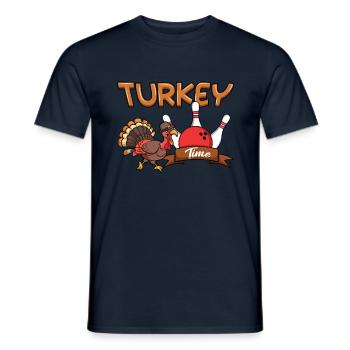 Heure de la dinde Bowling de dinde Thanksgiving - T-shirt homme - marine - Devant - AI Model Male 178 light (178cm)