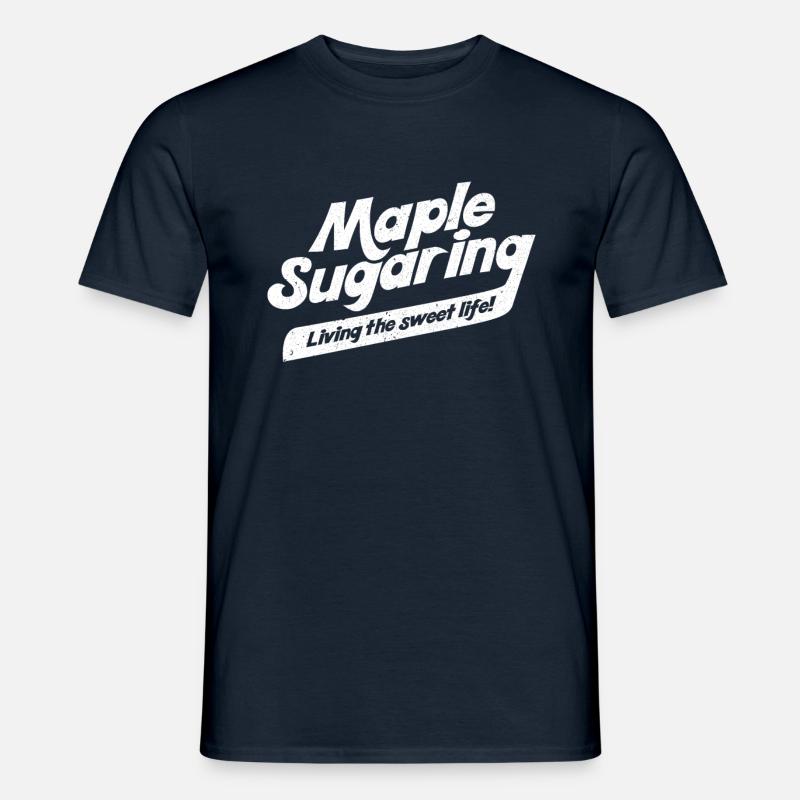 Maple Sugaring Maple Tapping - Men's T-Shirt - navy