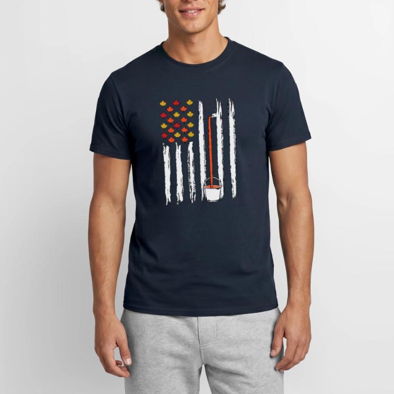 Drapeau Tapping Maple Tree Maple Leaf T-shirt homme