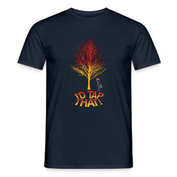 Je taperais sur ce sirop d’érable drôle d’érable - T-shirt homme - marine - Devant - AI Model Male 178 light (178cm)