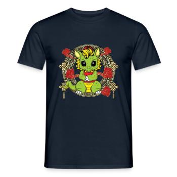 Chinese New Year Of The Dragon Chinese Funny - Men's T-Shirt - navy - Front - AI Model Male 178 light (178cm)