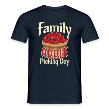 Family Apple Picking Day Apple Picker - Men's T-Shirt - navy - Front - AI Model Male 178 light (178cm)