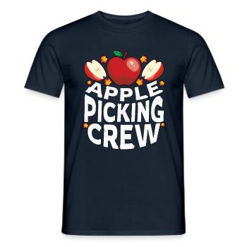 Kawaii Apple Picking Crew Fall Autumn Apple Picker - Men's T-Shirt - navy - Front - AI Model Male 178 light (178cm)