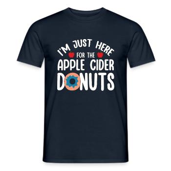 I'm Just Here For Apple Cider Donuts Apple Picking - Men's T-Shirt - navy - Front - AI Model Male 178 light (178cm)