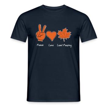 Feuille Voyeur Feuillage Paix Amour Feuille Voyeur - T-shirt homme - marine - Devant - AI Model Male 178 light (178cm)