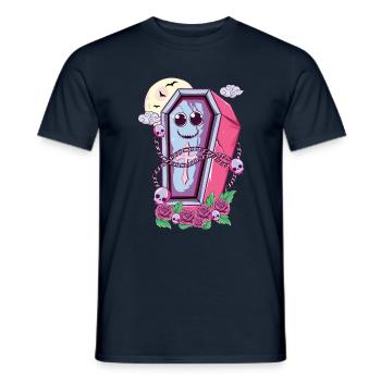 Niedlicher Sarg Kawaii Okkult Satanisch Pastell Gothic - Männer T-Shirt - Navy - Vorne - AI Model Male 178 light (178cm)