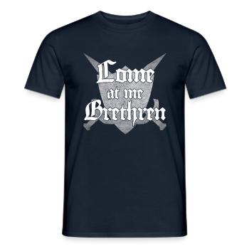 Venez à moi Frères Joute Ren Faire - T-shirt homme - marine - Devant - AI Model Male 178 light (178cm)