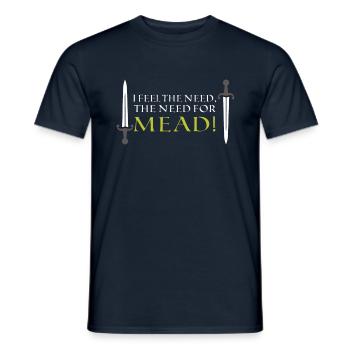 Je ressens le besoin de joute d’hydromel Ren Faire - T-shirt homme - marine - Devant - AI Model Male 178 light (178cm)