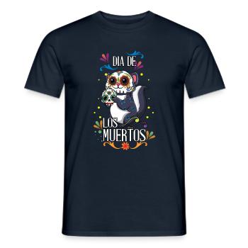 Süßes Kawaii Eichhörnchen Muertos Tag der Toten Halloween - Männer T-Shirt - Navy - Vorne - AI Model Male 178 light (178cm)