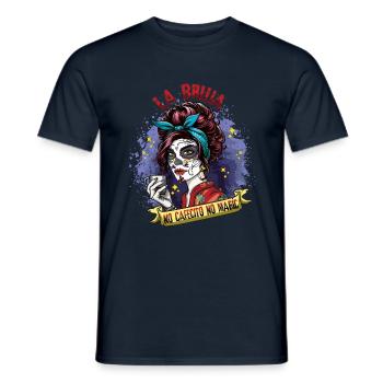 Pas de café Pas de Muertos magique Jour des morts Halloween - T-shirt homme - marine - Devant - AI Model Male 178 light (178cm)
