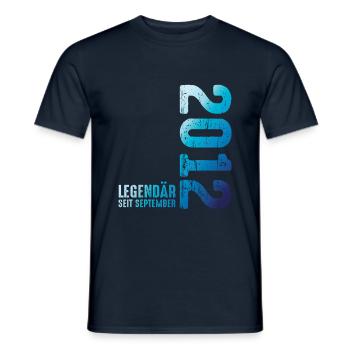 September 2012 Year 2012 Retro 2012 Vintage 2012 - Men's T-Shirt - navy - Front - AI Model Male 178 light (178cm)
