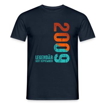 Septembre 2009 Légendaire depuis - T-shirt homme - marine - Devant - AI Model Male 178 light (178cm)