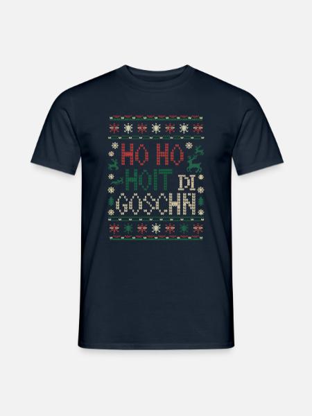 Ho Ho Hoit Di Goschn Weihnachten Lustig - Männer T-Shirt - Navy