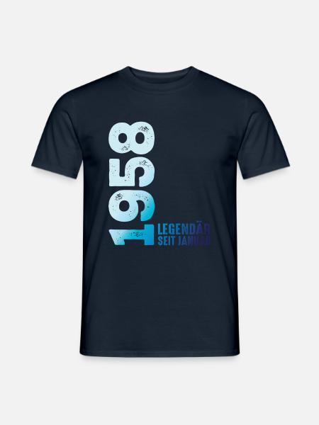 Limited Edition January 1958 Legendär Seit January - Männer T-Shirt - Navy