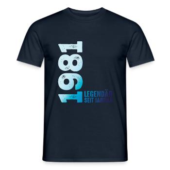Edition Limitée Janvier 1981 Légendaire depuis Janvier - T-shirt homme - marine - Devant - AI Model Male 178 light (178cm)