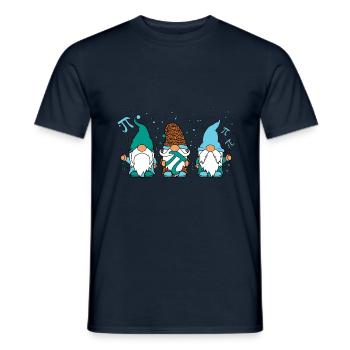 Pi tag gnome with funny symbols - Men's T-Shirt - navy - Front - AI Model Male 178 light (178cm)