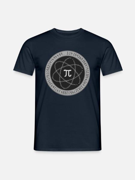 Pi Tag Circle Of Numbers And Symbol - Men's T-Shirt - navy