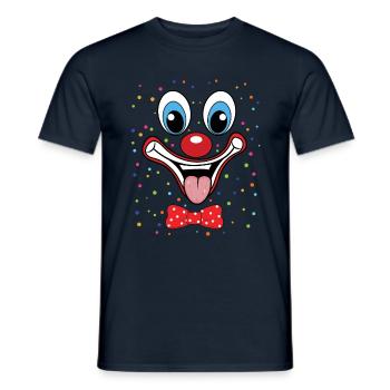 Carnival Funny Clown Face Design Colorful - Men's T-Shirt - navy - Front - AI Model Male 178 light (178cm)