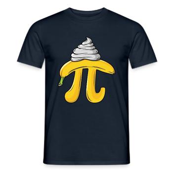 Funny Banana Pi Tag Design with Cream - Men's T-Shirt - navy - Front - AI Model Male 178 light (178cm)