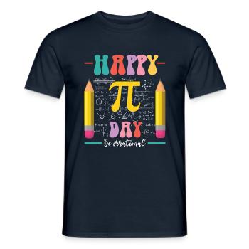 Happy Pi Day Sei Irrational - Männer T-Shirt - Navy - Vorne - AI Model Male 178 light (178cm)
