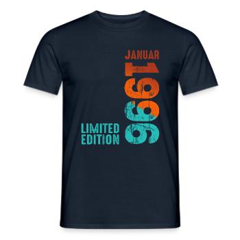 Edition Limitée Janvier 1996 Légendaire depuis Janvier - T-shirt homme - marine - Devant - AI Model Male 178 light (178cm)