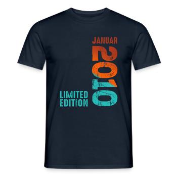 Limited Edition January 2010 Legendär Seit January - Männer T-Shirt - Navy - Vorne - AI Model Male 178 light (178cm)