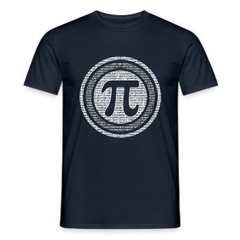 Circle of Infinity Pi Day Magic - Men's T-Shirt - navy - Front - AI Model Male 178 light (178cm)