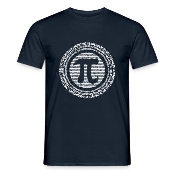 Pi Tag: Circle of numbers for math fans - Men's T-Shirt - navy - Front - AI Model Male 178 light (178cm)
