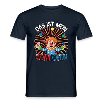 Carnival This is my clown costume colorful fun - Men's T-Shirt - navy - Front - AI Model Male 178 light (178cm)