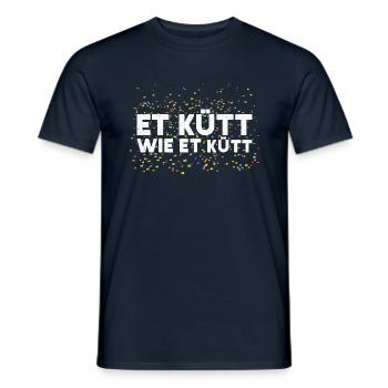 Fasching Et Kütt Wie Et Kütt Karneval Kölner Motto - T-shirt homme - marine - Devant - AI Model Male 178 light (178cm)
