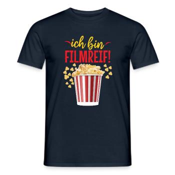 Carnival I'm Cinematic Popcorn Fun - Men's T-Shirt - navy - Front - AI Model Male 178 light (178cm)