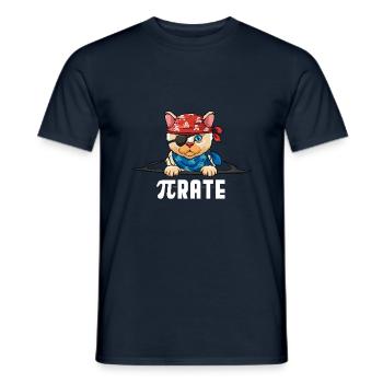 Pi Tag Pirate Cat Design - T-shirt homme - marine - Devant - AI Model Male 178 light (178cm)