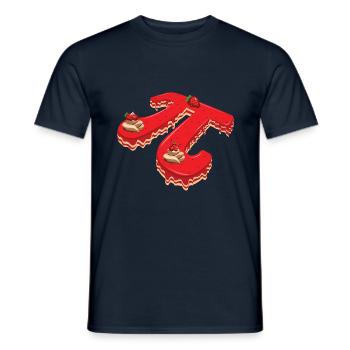 Pi Tag Cake Raspberry Strawberry Design - Men's T-Shirt - navy - Front - AI Model Male 178 light (178cm)