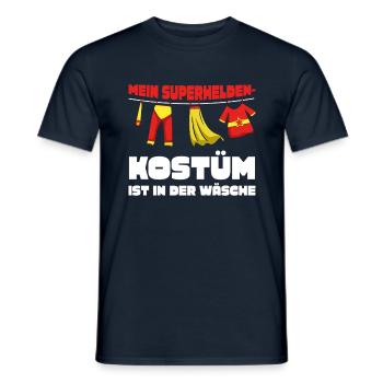Karneval Mein Superheldenkostüm Ist In Der Wäsche - Männer T-Shirt - Navy - Vorne - AI Model Male 178 light (178cm)