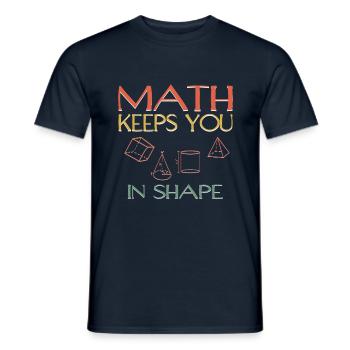 Les mathématiques vous gardent en forme pour le Pi Day - T-shirt homme - marine - Devant - AI Model Male 178 light (178cm)