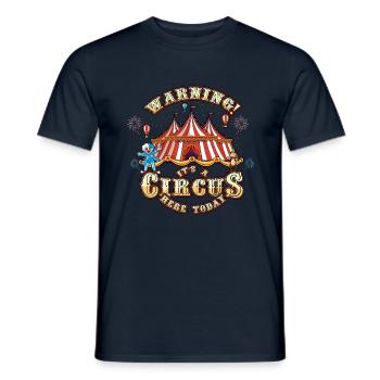 Avertissement de carnaval ! C’est un cirque ici aujourd’hui - T-shirt homme - marine - Devant - AI Model Male 178 light (178cm)