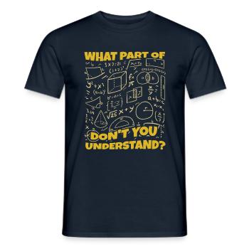 Pi Day: What don't you understand? - Men's T-Shirt - navy - Front - AI Model Male 178 light (178cm)