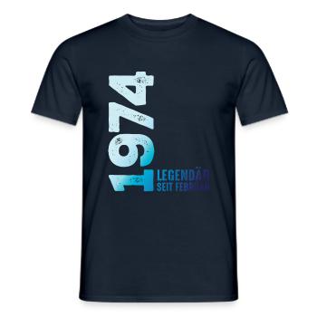 Limited Edition February 1974 Legendär Seit - Männer T-Shirt - Navy - Vorne - AI Model Male 178 light (178cm)